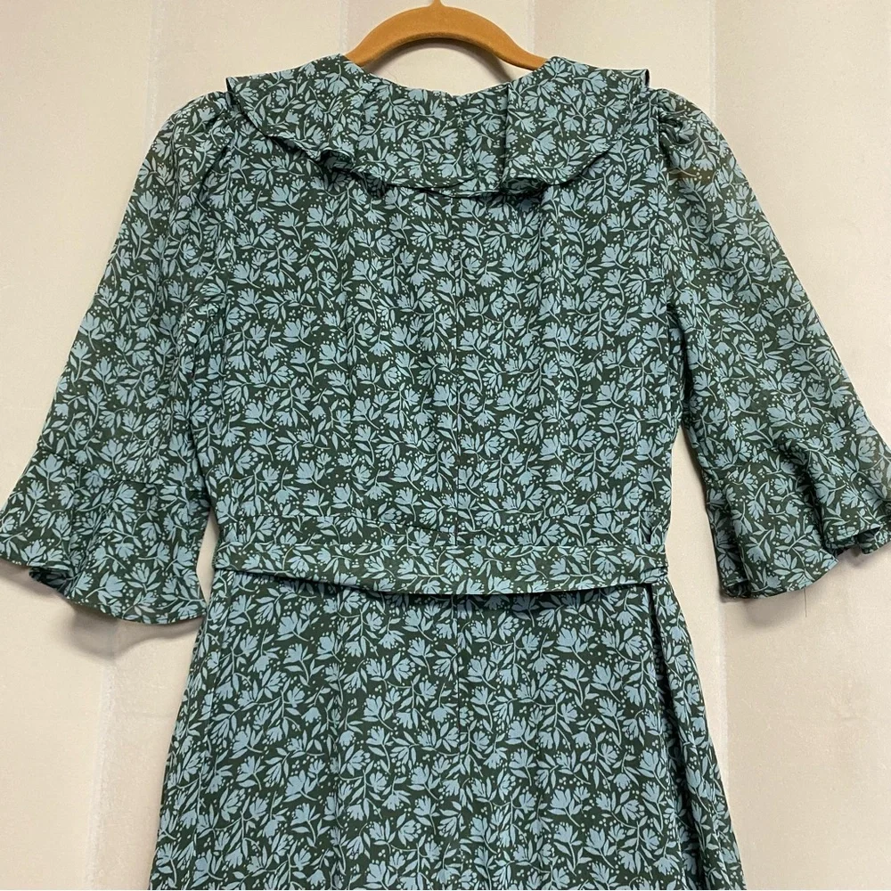 Gal Meets Glam Women’s Roberta Dress Size 2 Ruffled Maxi Cottagecore Prairie